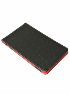 On Par Scorecard Holder Ostrich Print Black/Red