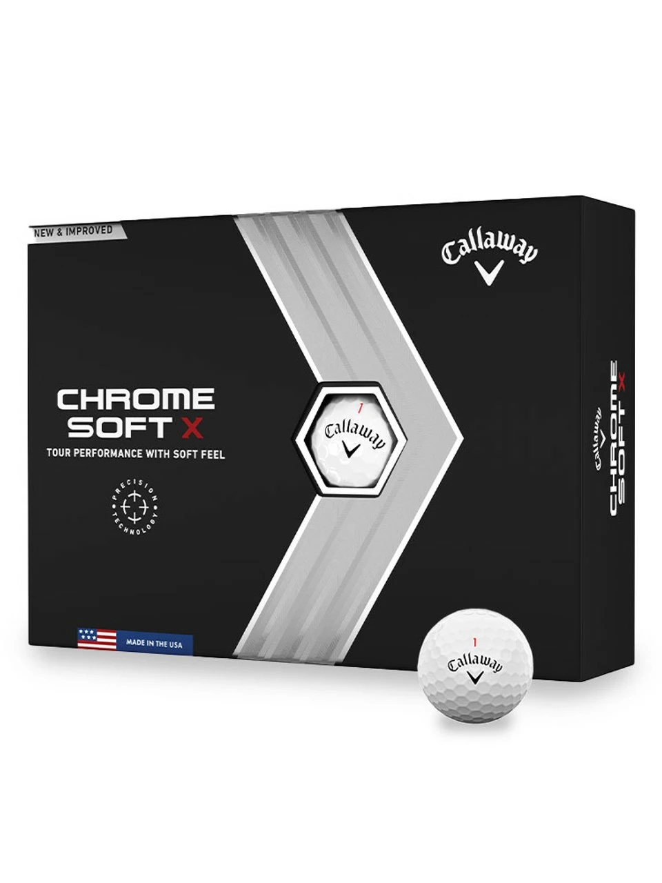 Callaway Chrome Soft X Golf Balls - 1 Dozen White 2022 Callaway Chrome Soft X Golf Balls - 1 Dozen White 2022 -Clicgear shop ball