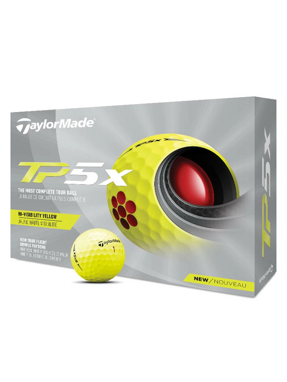 TaylorMade TP5x Golf Balls - 1 Dozen Yellow TaylorMade TP5x Golf Balls - 1 Dozen Yellow -Clicgear shop ball