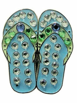 Navika Swarovski Crystal Flipflop Blue Marker