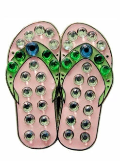 Navika Swarovski Crystal Flipflop Pink Marker