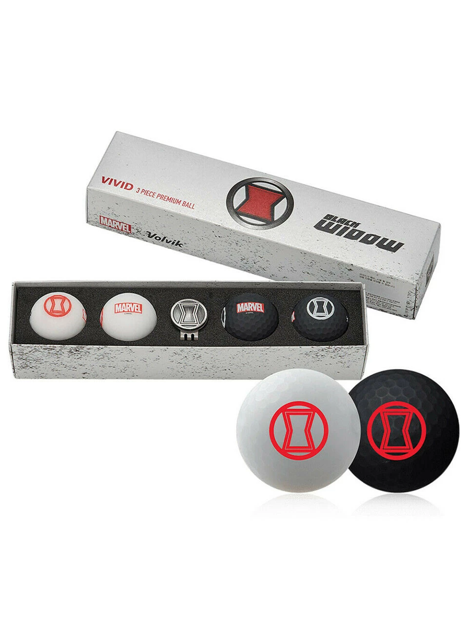 Marvel Golf Balls & Marker - 4 Pack Black Widow 1 Marvel Golf Balls & Marker - 4 Pack Black Widow